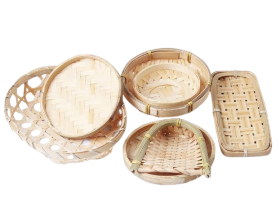 手工編織竹器皿