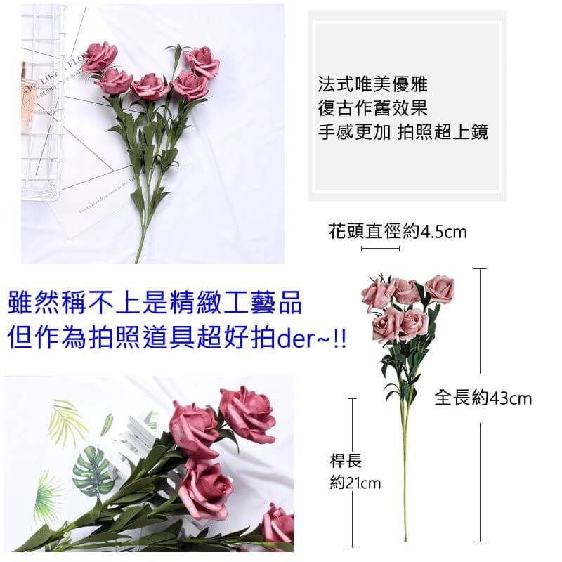 法式曼莎漸層玫瑰花
