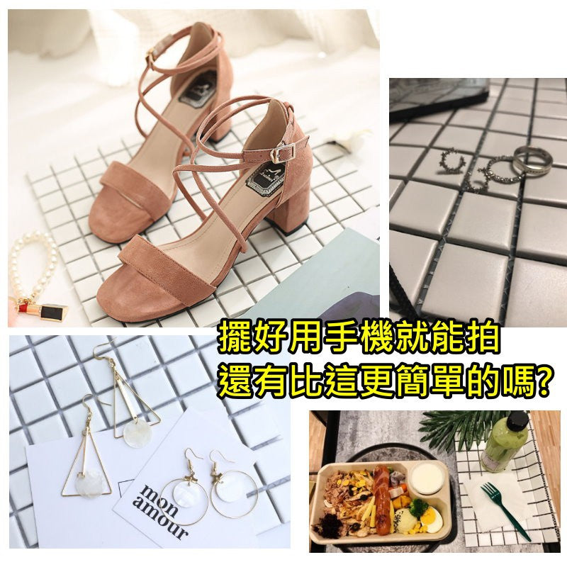 馬賽克墊-IG美拍白格陶瓷馬賽克磚-拍照道具攝影背景 | 小藍湖產品形象專家
