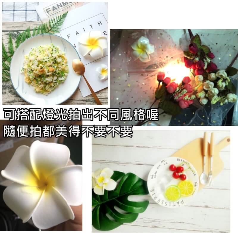 唯美雞蛋花拍照道具仿真花朵假花 | 小藍湖產品形象專家