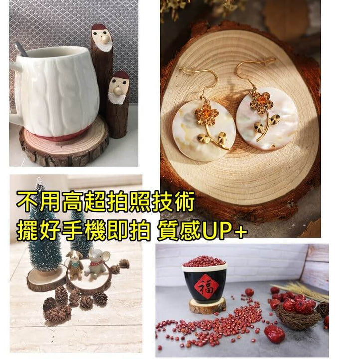 拍照圓木片-Zakka風鄉村風森林系拍照道具 | 小藍湖產品形象專家