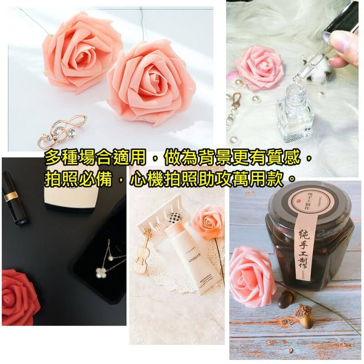 手工恬靜玫瑰-拍照仿真玫瑰拍照道具婚宴DIY網美假玫瑰 | 小藍湖產品形象專家