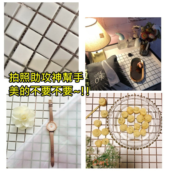 馬賽克墊-IG美拍白格陶瓷馬賽克磚-拍照道具攝影背景 | 小藍湖產品形象專家