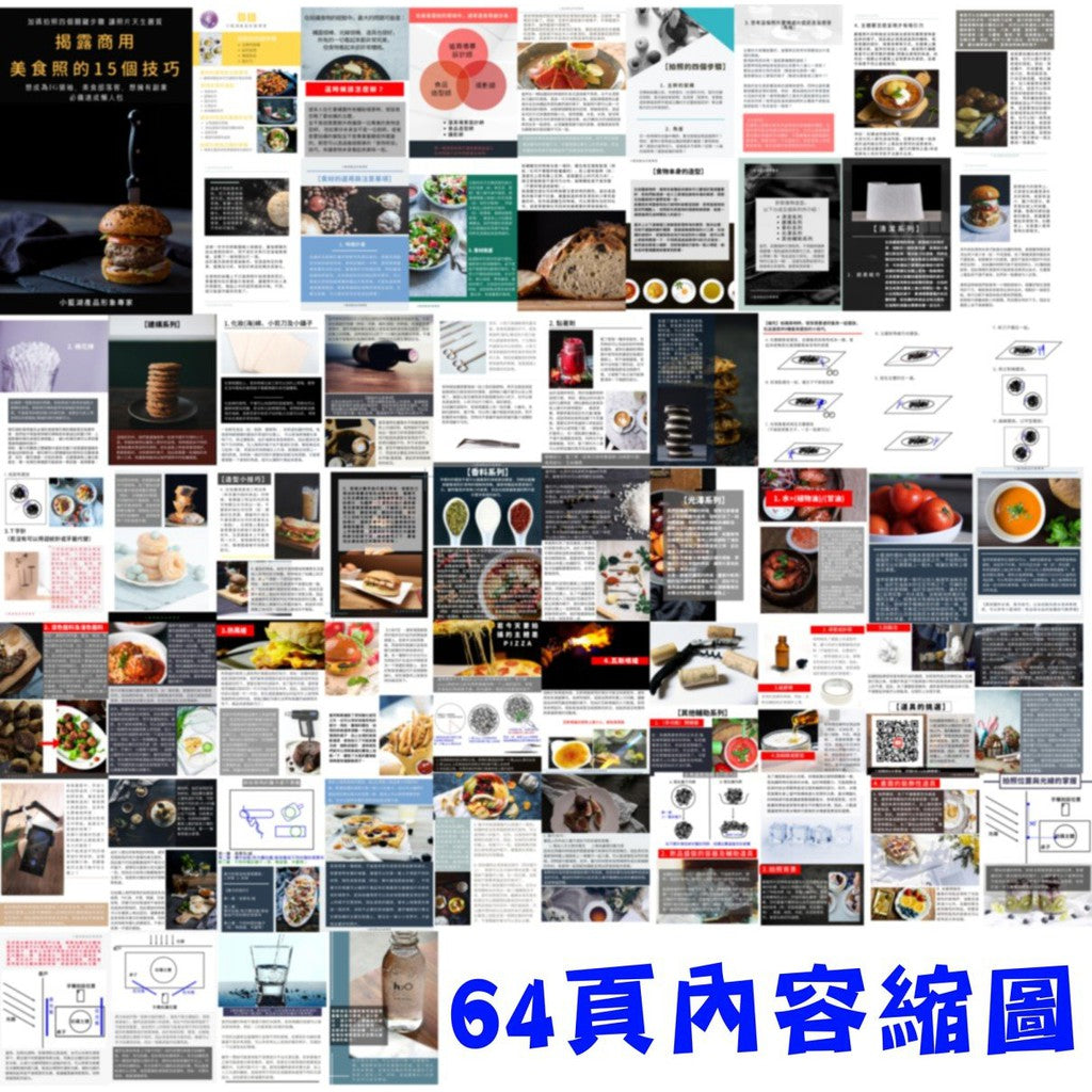 商用美食照的15個技巧 | 8萬字電子書共64頁-小藍湖產品形象專家